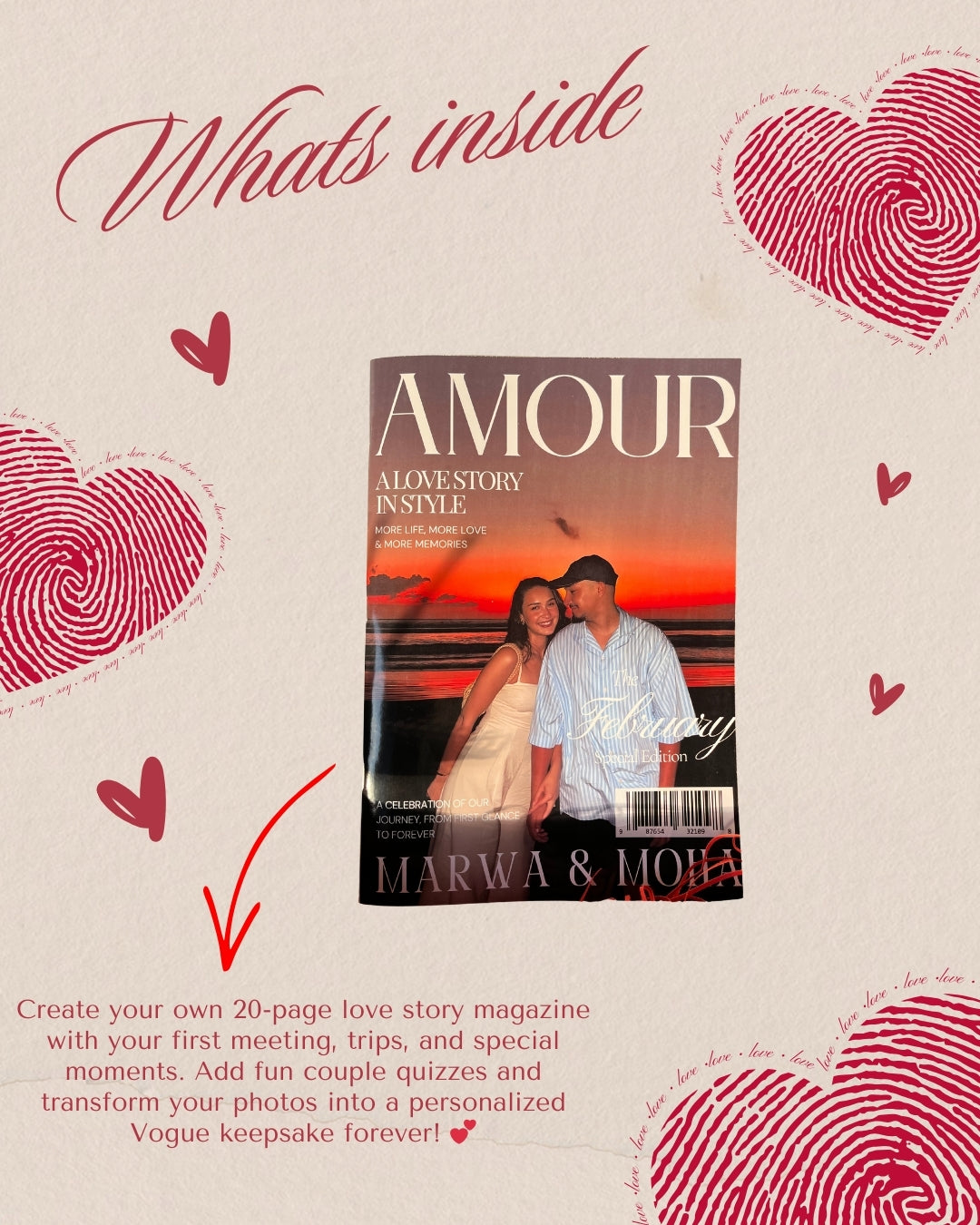 Box Valentine "NOTRE HISTOIRE D'AMOUR"